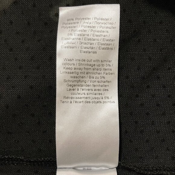 KAFFE Black semi-sheer polka dot mockneck top ~ Goth stretchy LARGE XL 1X shirt - Picture 13 of 14